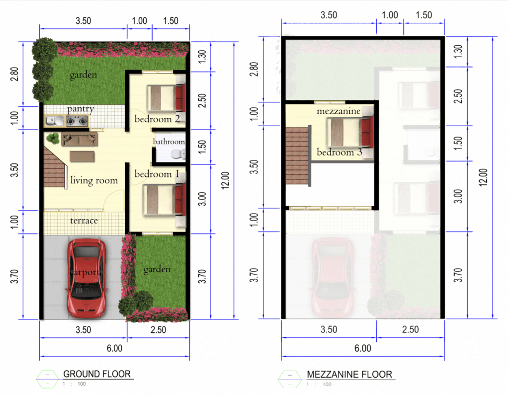 denah mezzanine edelweiss